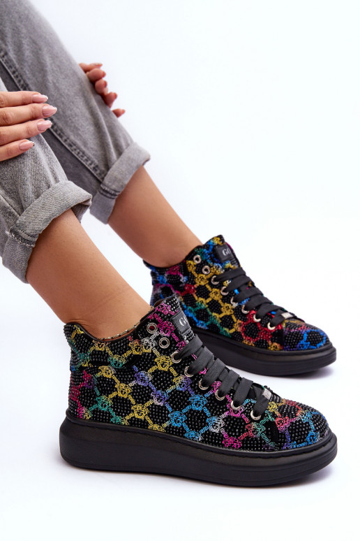 Buty Sportowe Na Platformie Dżety GOE MM2N4009 Czarne