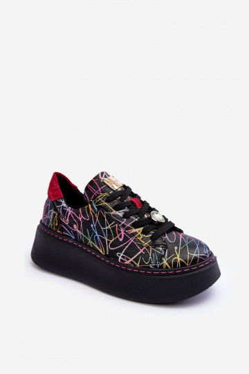 Leather Sport Shoes On Platform Maciejka 06191-39 Multicolor 2