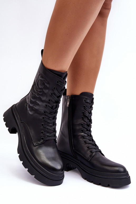 Insulated Leather Boots SBarski MR870-25 Black Insulated Leather Boots SBarski MR870-25 Black