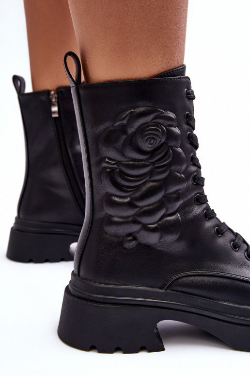 Insulated Leather Boots SBarski MR870-25 Black Insulated Leather Boots SBarski MR870-25 Black