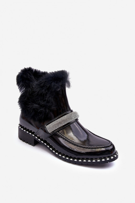 Women's Flat Heel and Platform Ankle Boots Black Linestta Women's Flat Heel and Platform Ankle Boots Black Linestta