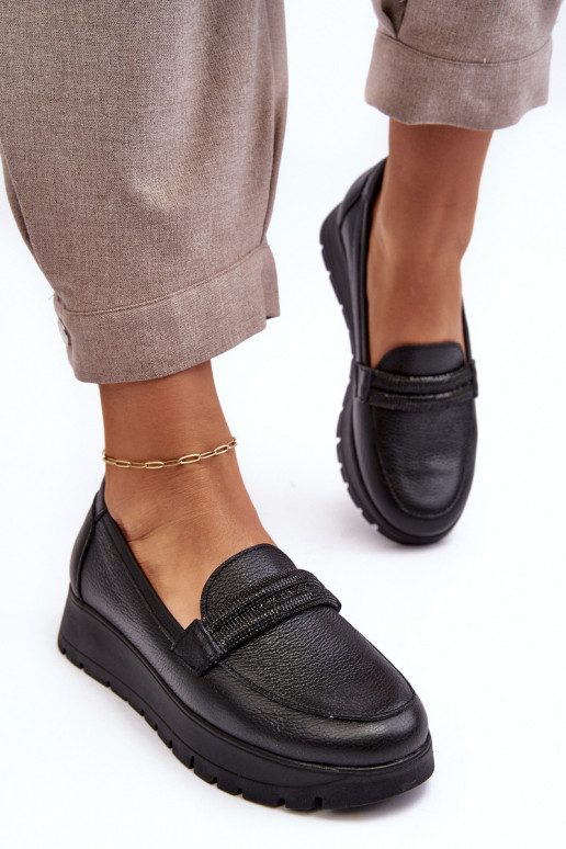 Leather Platform Half Boots with Ornament Black Lemar Lehira Leather Platform Half Boots with Ornament Black Lemar Lehira