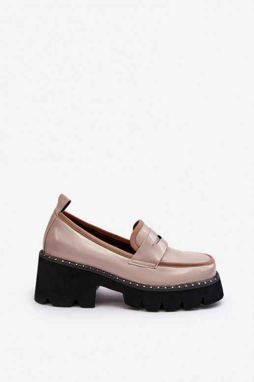 Ladies Leather Moccasins D&A MR870-32 Beige Ladies Leather Moccasins D&A MR870-32 Beige