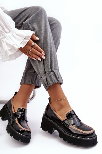 Women's Leather Moccasins D&A MR870-32 Black 2