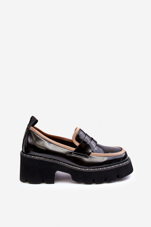 Women's Leather Moccasins D&A MR870-32 Black Women's Leather Moccasins D&A MR870-32 Black