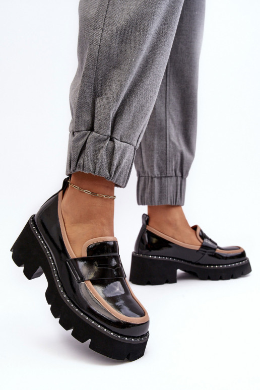 Women's Leather Moccasins D&A MR870-32 Black Women's Leather Moccasins D&A MR870-32 Black