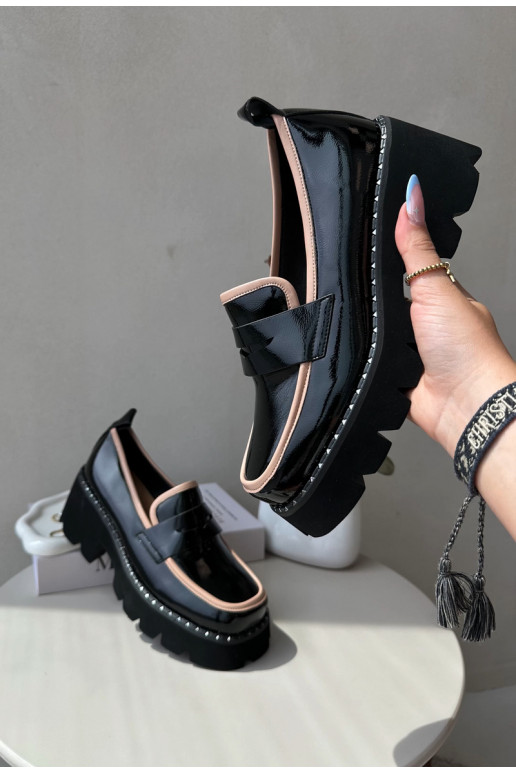 Women's Leather Moccasins D&A MR870-32 Black Women's Leather Moccasins D&A MR870-32 Black
