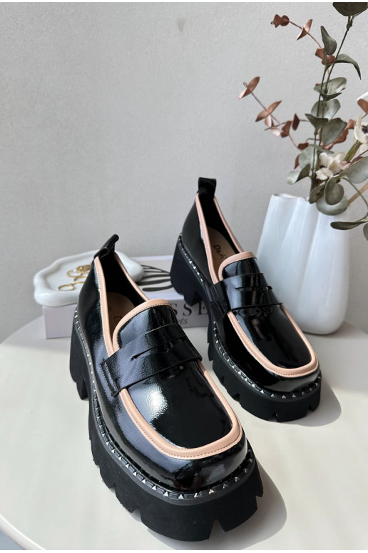 Women's Leather Moccasins D&A MR870-32 Black Women's Leather Moccasins D&A MR870-32 Black