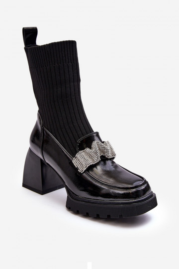 Women's Ankle Boots with Sock Heel D&A MR870-41 Black 2