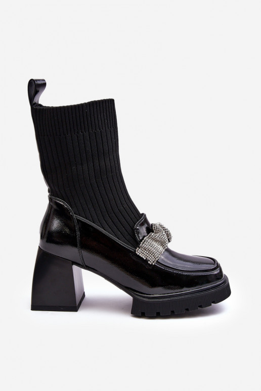 Women's Ankle Boots with Sock Heel D&A MR870-41 Black Women's Ankle Boots with Sock Heel D&A MR870-41 Black