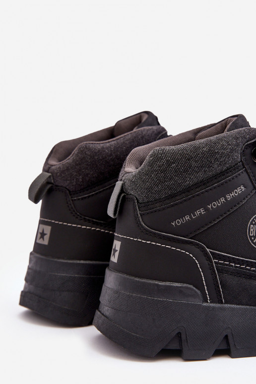 Męskie Buty Trekkingowe Czarne Big Star MM174016