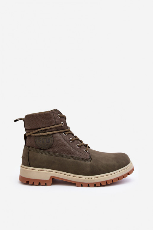 Men's Trapper Boots Memory Foam Big Star KK174205 Khaki Men's Trapper Boots Memory Foam Big Star KK174205 Khaki