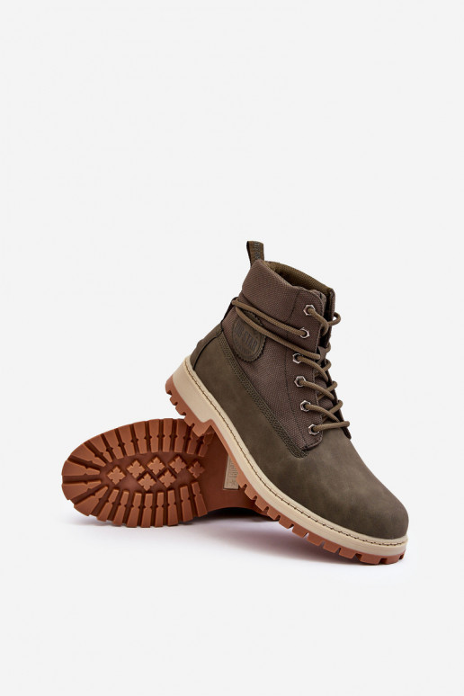 Men's Trapper Boots Memory Foam Big Star KK174205 Khaki Men's Trapper Boots Memory Foam Big Star KK174205 Khaki