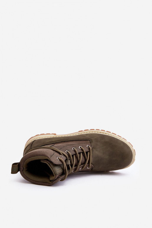 Men's Trapper Boots Memory Foam Big Star KK174205 Khaki Men's Trapper Boots Memory Foam Big Star KK174205 Khaki