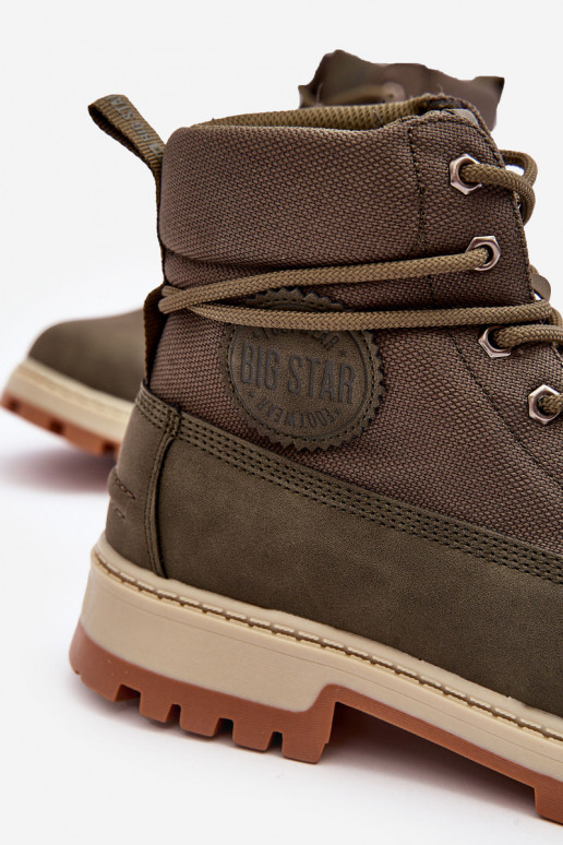 Men's Trapper Boots Memory Foam Big Star KK174205 Khaki Men's Trapper Boots Memory Foam Big Star KK174205 Khaki