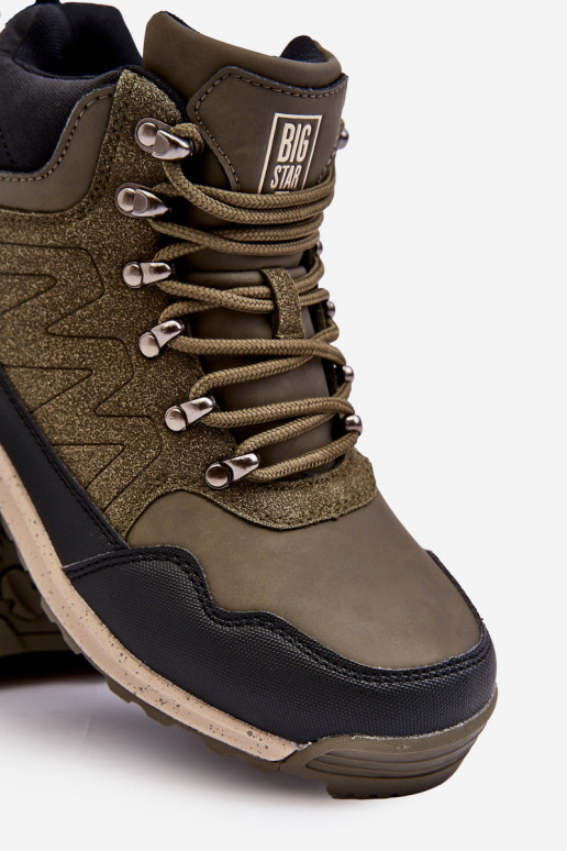 Women's High Trekking Shoes Big Star KK274609 Camel Women's High Trekking Shoes Big Star KK274609 Camel