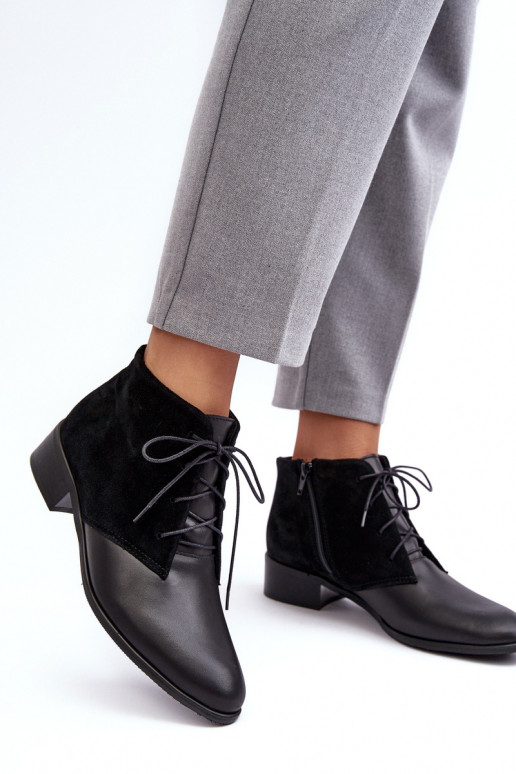 Stylish Women's Lace-up Boots Black Kefora Stylish Women's Lace-up Boots Black Kefora