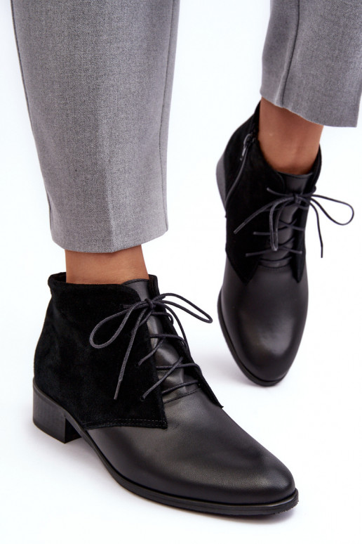 Stylish Women's Lace-up Boots Black Kefora Stylish Women's Lace-up Boots Black Kefora