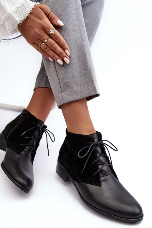 Stylish Women's Lace-up Boots Black Kefora Stylish Women's Lace-up Boots Black Kefora