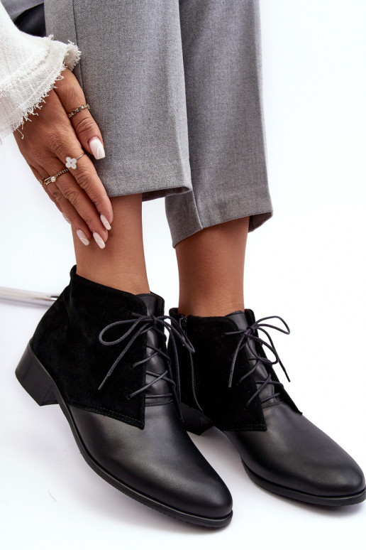 Stylish Women's Lace-up Boots Black Kefora Stylish Women's Lace-up Boots Black Kefora