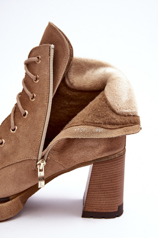 Lace-up Suede Ankle Boots Beige Lemar Flomes Lace-up Suede Ankle Boots Beige Lemar Flomes