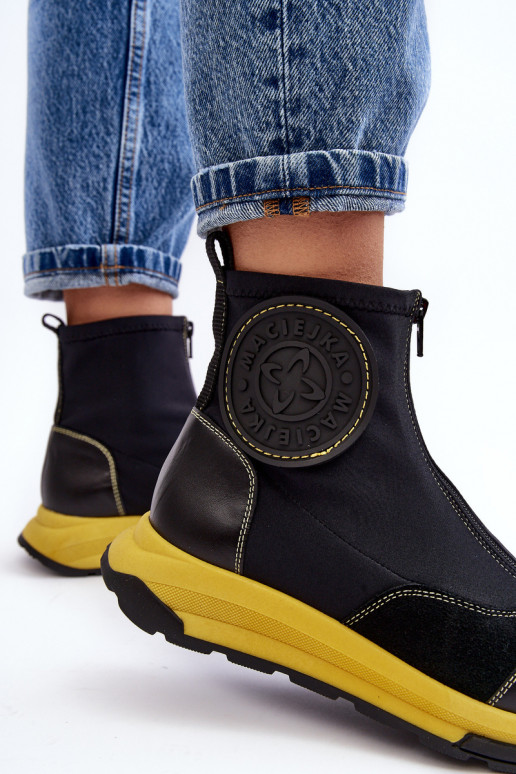 Women's Leather Boots with Zipper Maciejka 06297-01 Black Women's Leather Boots with Zipper Maciejka 06297-01 Black