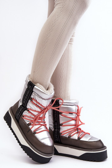 Women's Snow Boots With Thick Sole Vegan D.Franklin DFSH371006 Silver 2