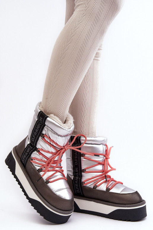 Women's Snow Boots With Thick Sole Vegan D.Franklin DFSH371006 Silver Women's Snow Boots With Thick Sole Vegan D.Franklin DFSH371006 Silver