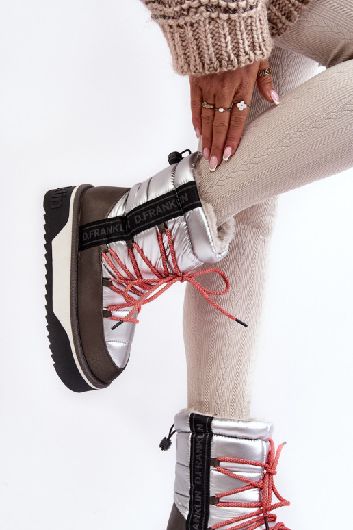 Women's Snow Boots With Thick Sole Vegan D.Franklin DFSH371006 Silver Women's Snow Boots With Thick Sole Vegan D.Franklin DFSH371006 Silver