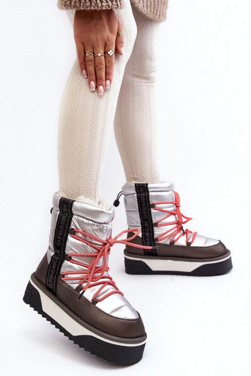 Women's Snow Boots With Thick Sole Vegan D.Franklin DFSH371006 Silver Women's Snow Boots With Thick Sole Vegan D.Franklin DFSH371006 Silver