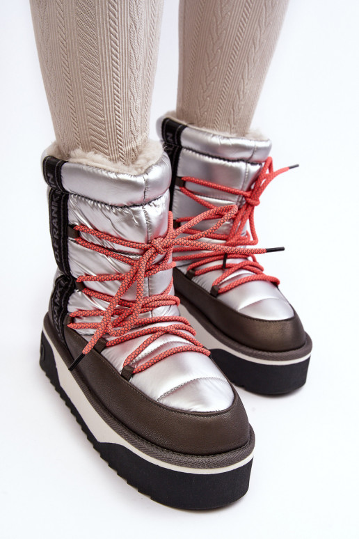 Women's Snow Boots With Thick Sole Vegan D.Franklin DFSH371006 Silver Women's Snow Boots With Thick Sole Vegan D.Franklin DFSH371006 Silver