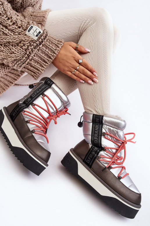 Women's Snow Boots With Thick Sole Vegan D.Franklin DFSH371006 Silver Women's Snow Boots With Thick Sole Vegan D.Franklin DFSH371006 Silver