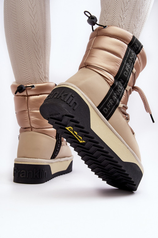 Women's Snow Boots On Thick Sole Vegan DFranklin DFSH371006 Beige Women's Snow Boots On Thick Sole Vegan DFranklin DFSH371006 Beige