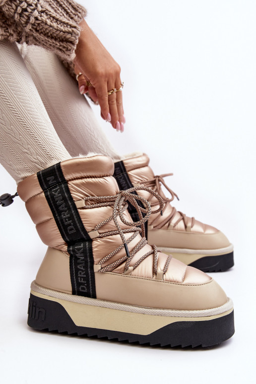 Women's Snow Boots On Thick Sole Vegan DFranklin DFSH371006 Beige Women's Snow Boots On Thick Sole Vegan DFranklin DFSH371006 Beige