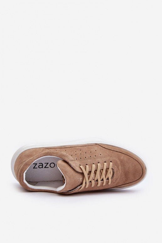 Men's Suede Sports Shoes Zazoo 1544 Beige Men's Suede Sports Shoes Zazoo 1544 Beige