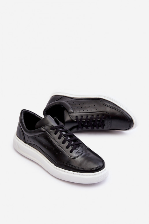 Men's Leather Sports Shoes Zazoo 1544 Black Men's Leather Sports Shoes Zazoo 1544 Black