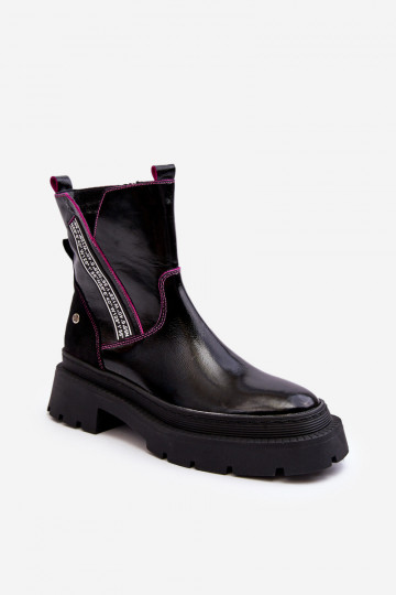 Leather Women's Boots Maciejka 06236-15 Black 2