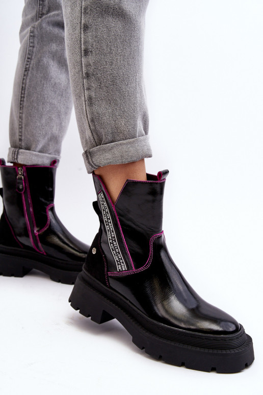 Leather Women's Boots Maciejka 06236-15 Black Leather Women's Boots Maciejka 06236-15 Black