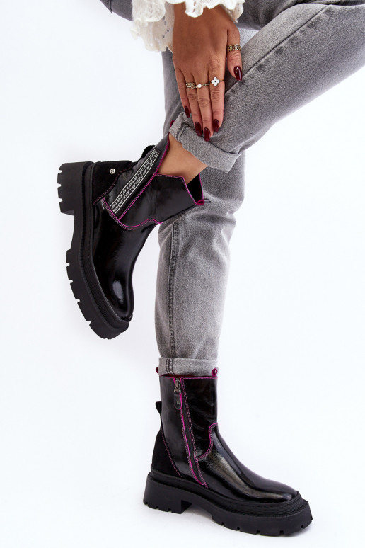 Leather Women's Boots Maciejka 06236-15 Black Leather Women's Boots Maciejka 06236-15 Black