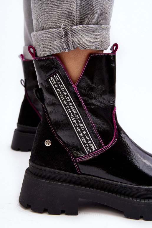 Leather Women's Boots Maciejka 06236-15 Black Leather Women's Boots Maciejka 06236-15 Black