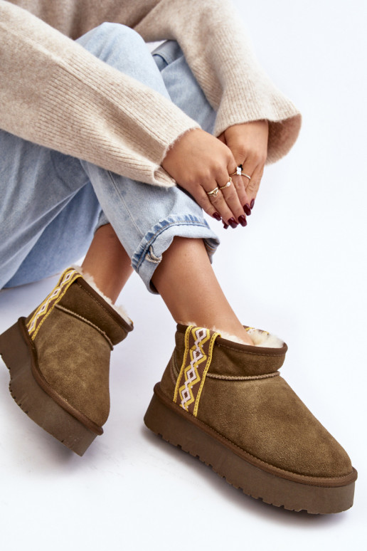 Leather Suede Snow Boots Women Green Vebissat Leather Suede Snow Boots Women Green Vebissat