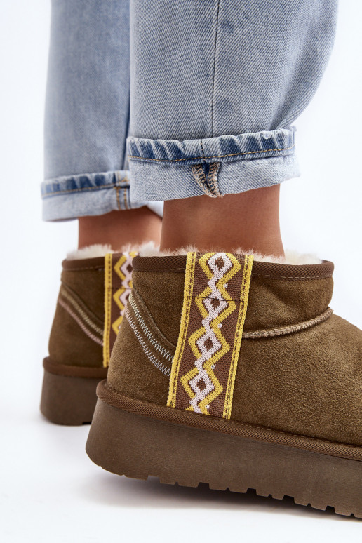 Leather Suede Snow Boots Women Green Vebissat Leather Suede Snow Boots Women Green Vebissat