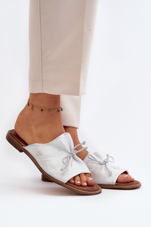 Leather Women's Sandals Zazoo 2659/005 Silver Leather Women's Sandals Zazoo 2659/005 Silver