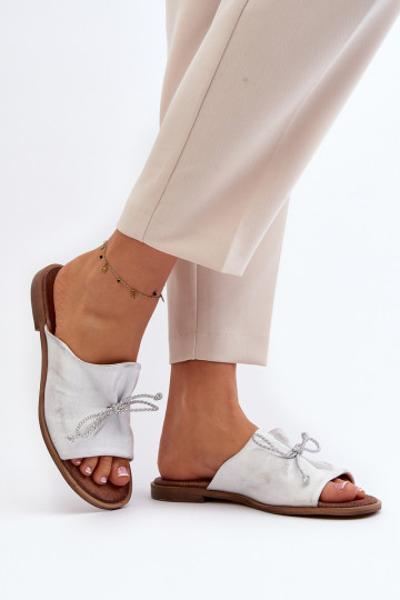 Leather Women's Sandals Zazoo 2659/005 Silver 2