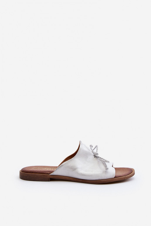 Leather Women's Sandals Zazoo 2659/005 Silver Leather Women's Sandals Zazoo 2659/005 Silver