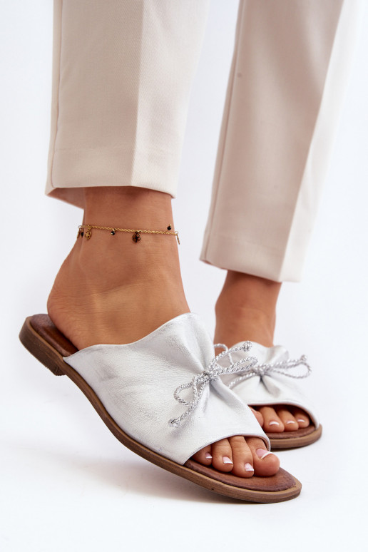 Leather Women's Sandals Zazoo 2659/005 Silver Leather Women's Sandals Zazoo 2659/005 Silver