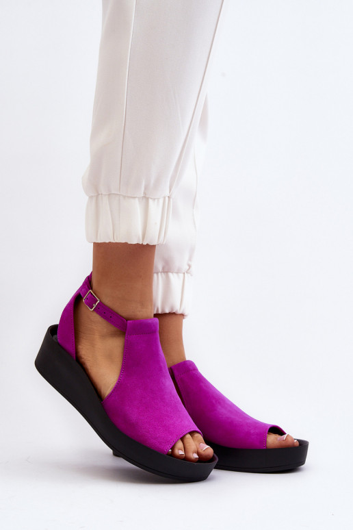 Zazoo 2914 Women's Suede Sandals Fuchsia Zazoo 2914 Women's Suede Sandals Fuchsia