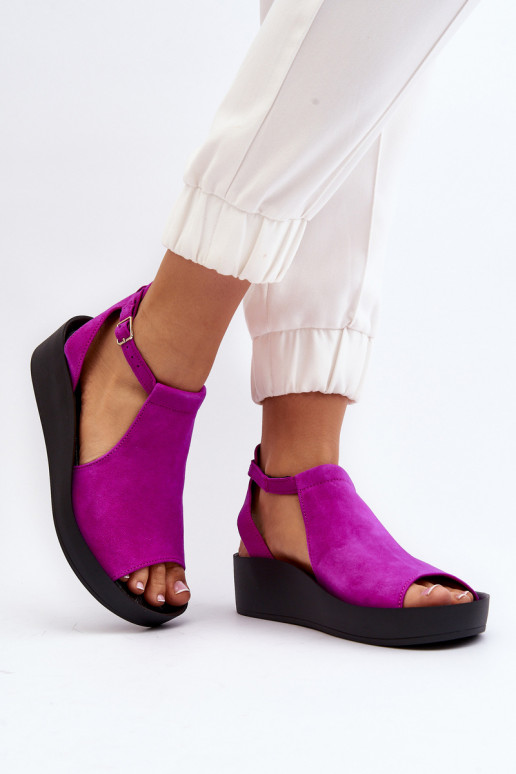 Zazoo 2914 Women's Suede Sandals Fuchsia Zazoo 2914 Women's Suede Sandals Fuchsia