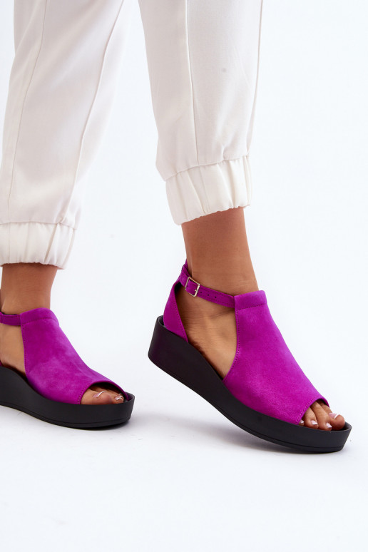 Zazoo 2914 Women's Suede Sandals Fuchsia Zazoo 2914 Women's Suede Sandals Fuchsia