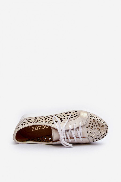 Leather Platform Half Shoes Beige Hypnosis